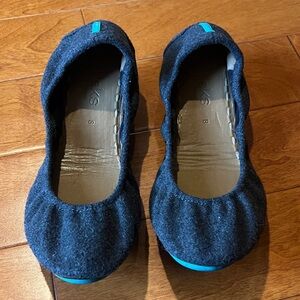 Tieks Wool Flats with Blue Accents